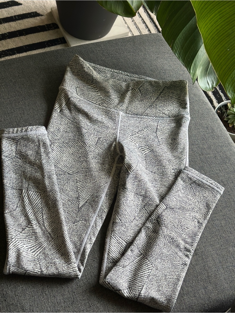 Mono B Black and White Marled Leggings